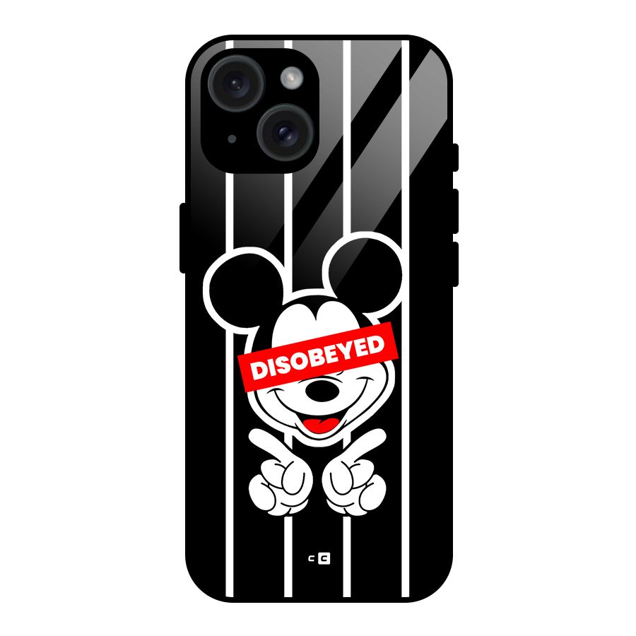 Disobeyed Micky Glass Back Case for iPhone 15