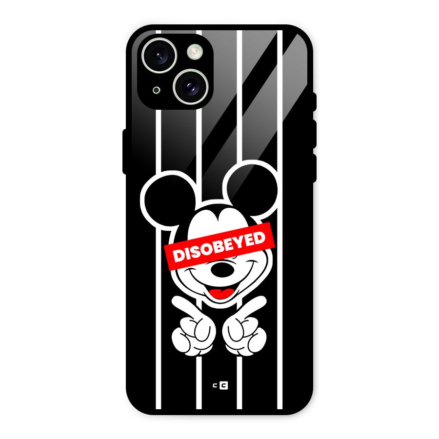 Disobeyed Micky Glass Back Case for iPhone 15 Plus