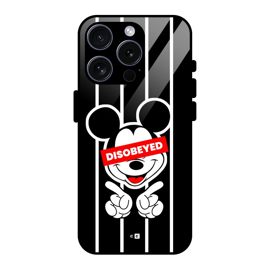Disobeyed Micky Glass Back Case for iPhone 15 Pro