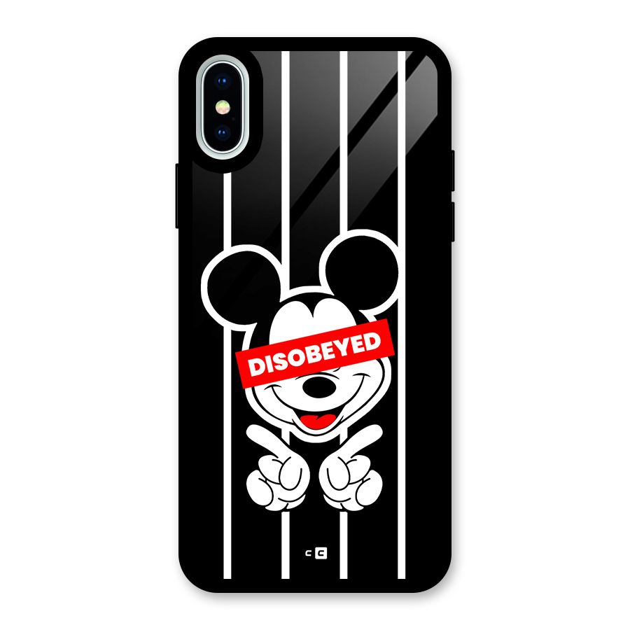 Disobeyed Micky Glass Back Case for iPhone X