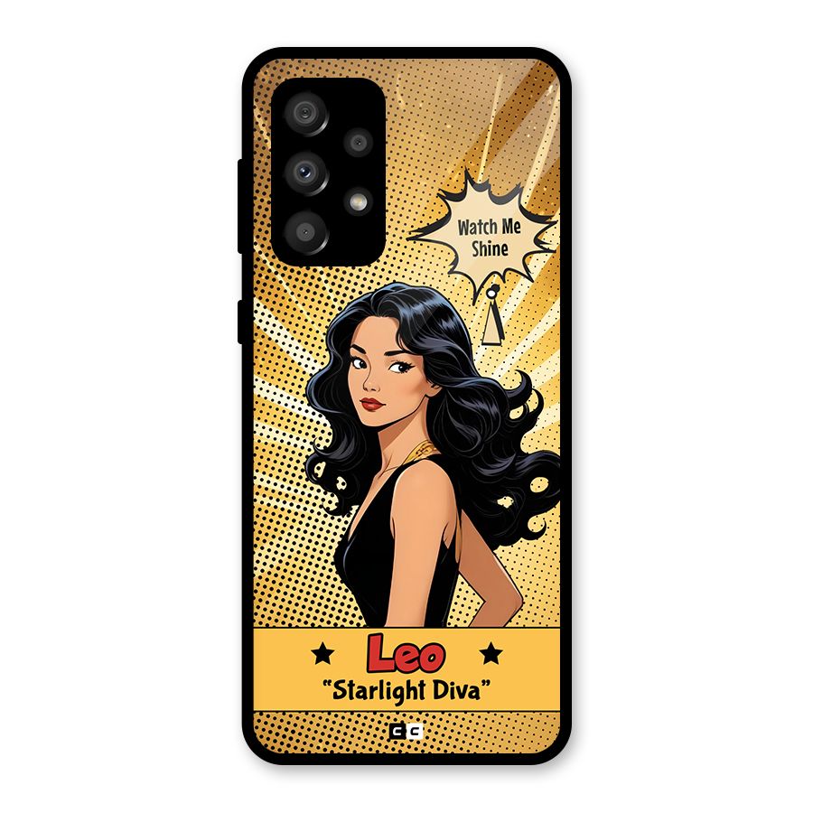 Diva Leo Glass Back Case for Galaxy A32