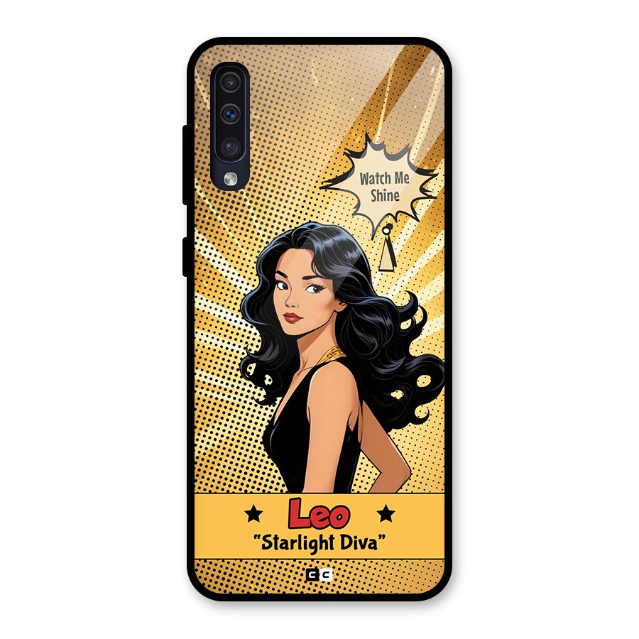 Diva Leo Glass Back Case for Galaxy A50s
