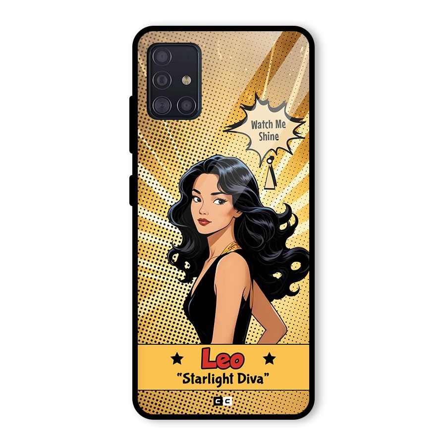 Diva Leo Glass Back Case for Galaxy A51
