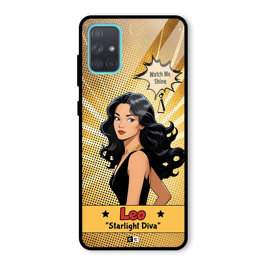 Diva Leo Glass Back Case for Galaxy A71