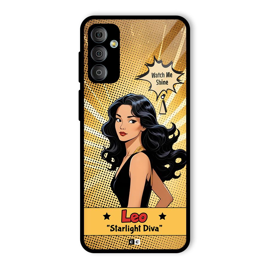 Diva Leo Glass Back Case for Galaxy F23