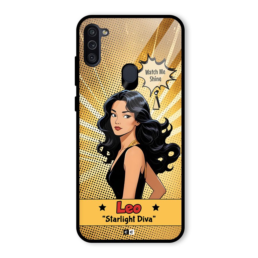 Diva Leo Glass Back Case for Galaxy M11