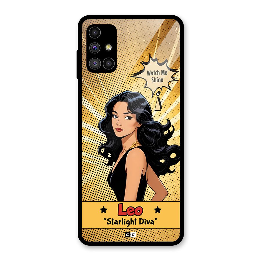 Diva Leo Glass Back Case for Galaxy M51