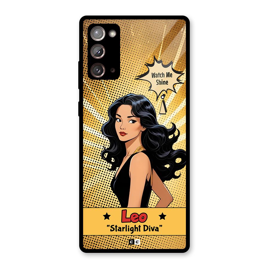 Diva Leo Glass Back Case for Galaxy Note 20