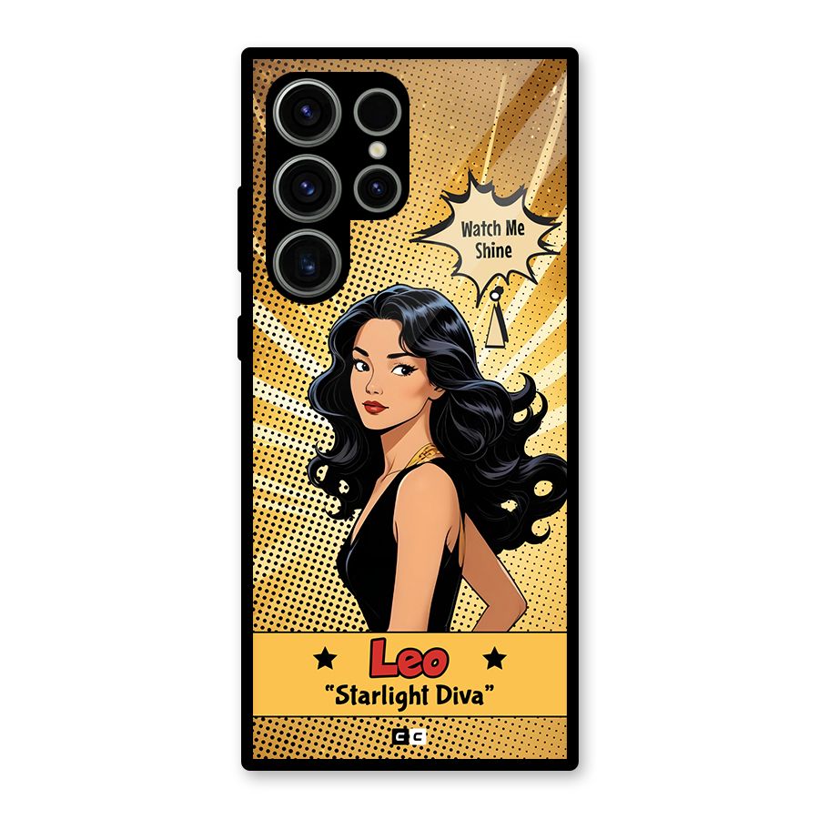 Diva Leo Glass Back Case for Galaxy S23 Ultra