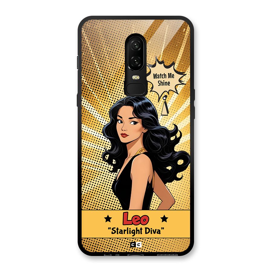 Diva Leo Glass Back Case for OnePlus 6