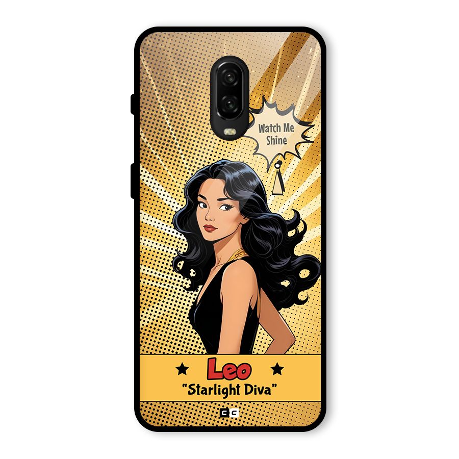 Diva Leo Glass Back Case for OnePlus 6T