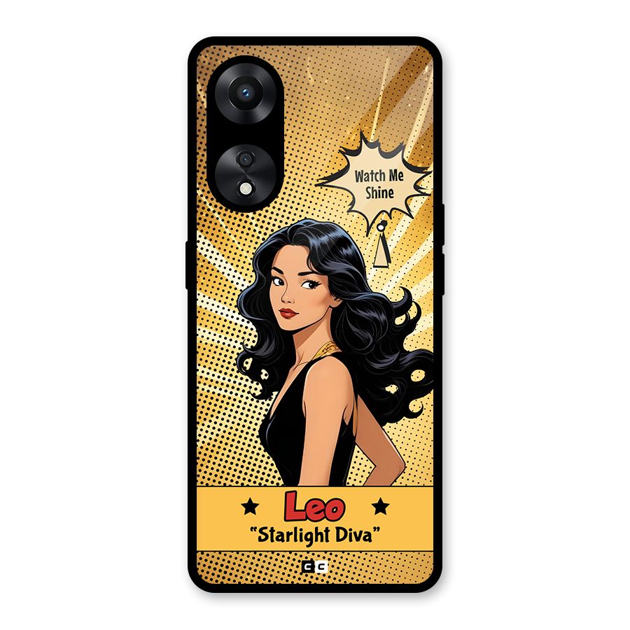 Diva Leo Glass Back Case for Oppo A78