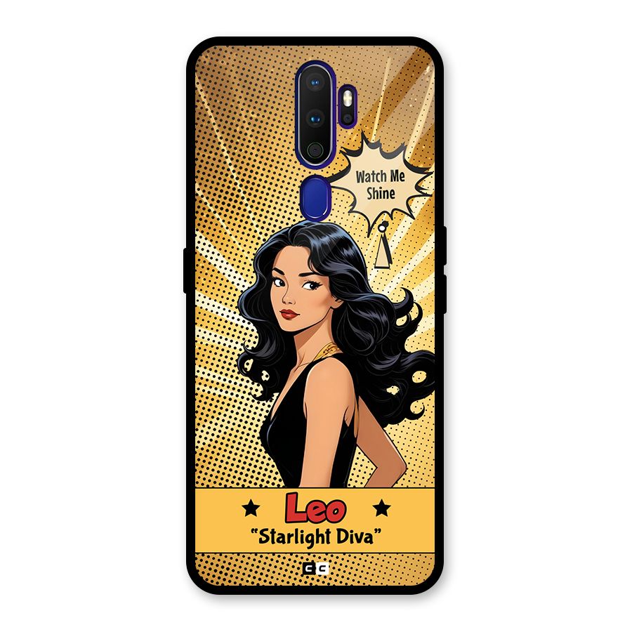 Diva Leo Glass Back Case for Oppo A9 (2020)