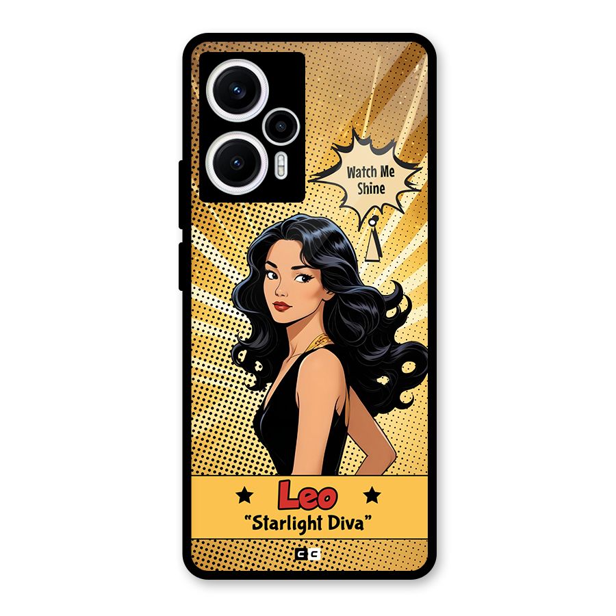 Diva Leo Glass Back Case for Poco F5