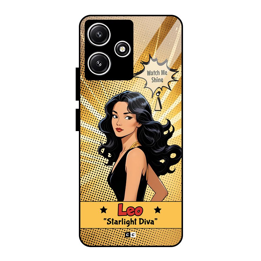 Diva Leo Glass Back Case for Poco M6 Pro