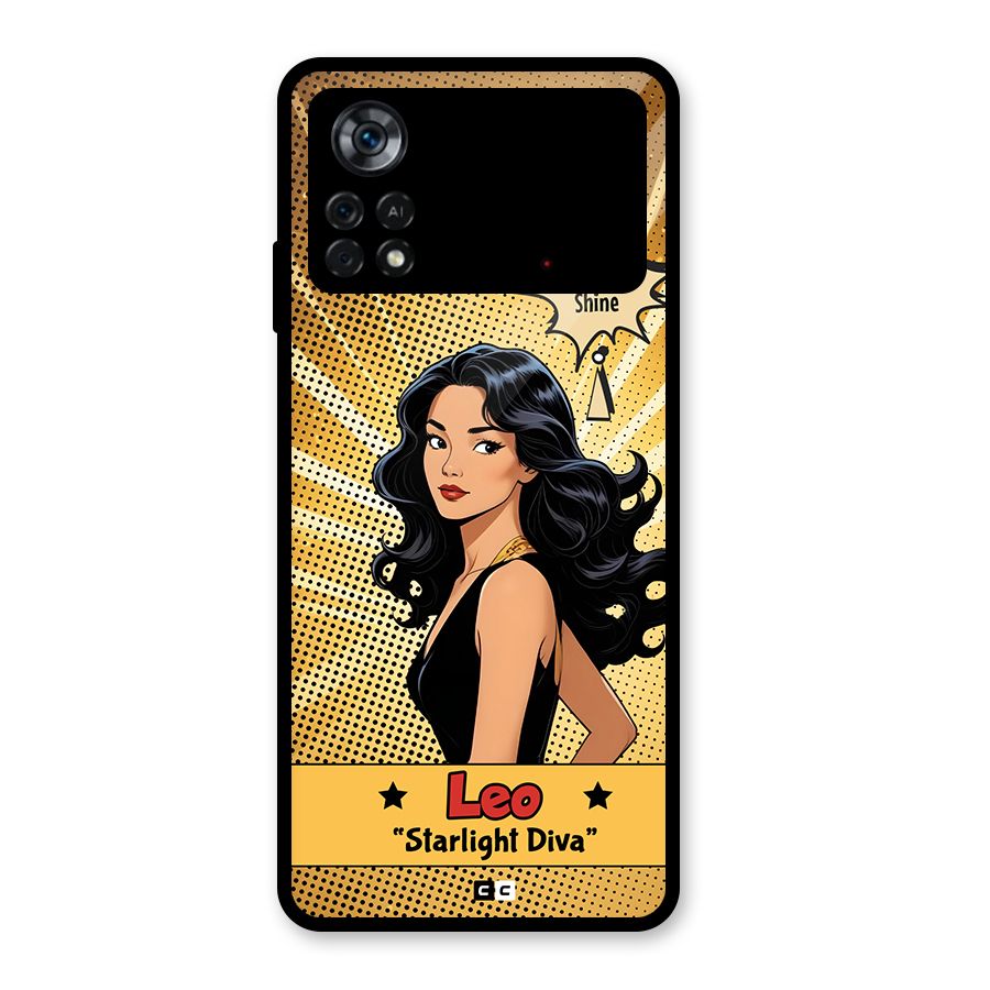 Diva Leo Glass Back Case for Poco X4 Pro 5G