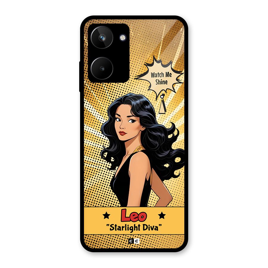 Diva Leo Glass Back Case for Realme 10