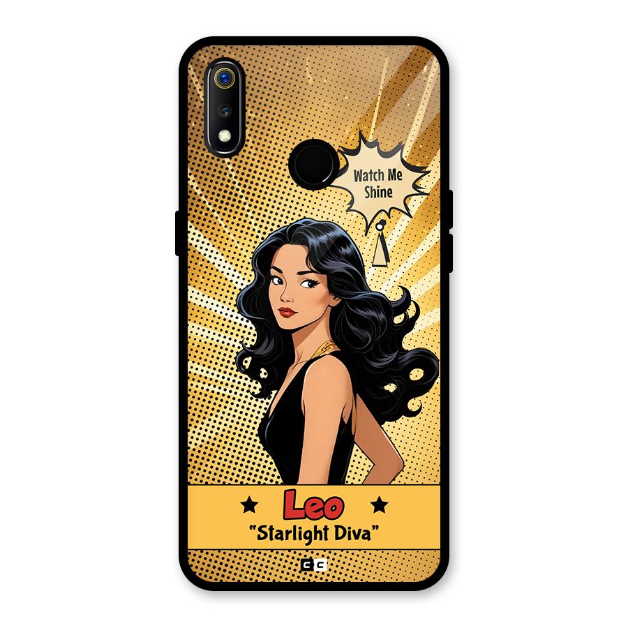 Diva Leo Glass Back Case for Realme 3