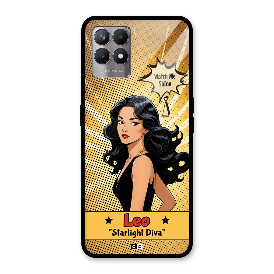 Diva Leo Glass Back Case for Realme 8i