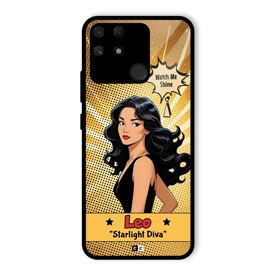 Diva Leo Glass Back Case for Realme Narzo 50A