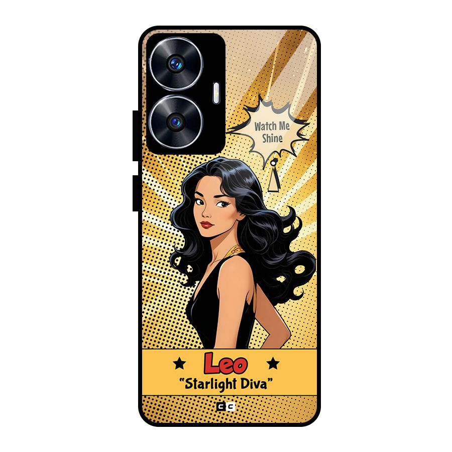 Diva Leo Glass Back Case for Realme Narzo N55