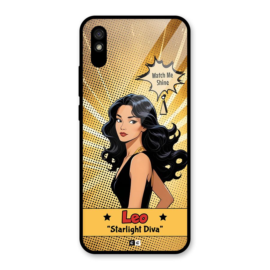 Diva Leo Glass Back Case for Redmi 9A