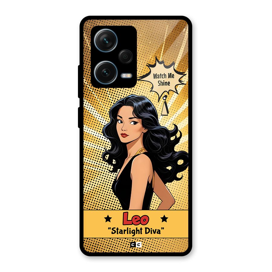 Diva Leo Glass Back Case for Redmi Note 12 Pro Plus 5G