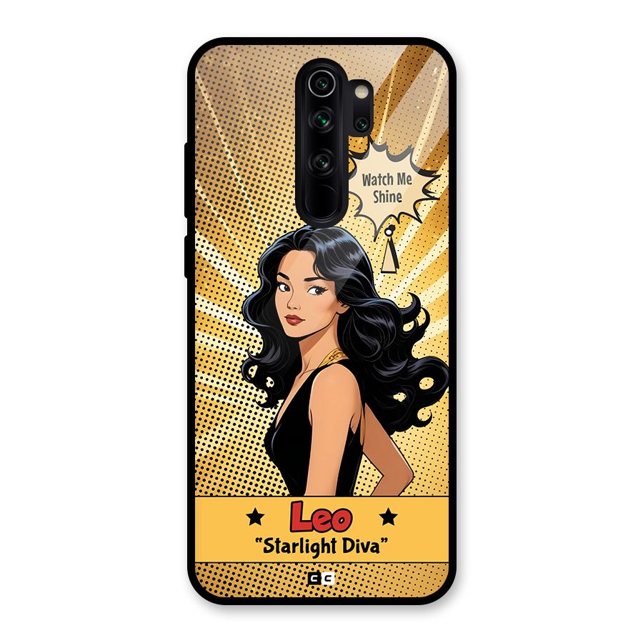 Diva Leo Glass Back Case for Redmi Note 8 Pro