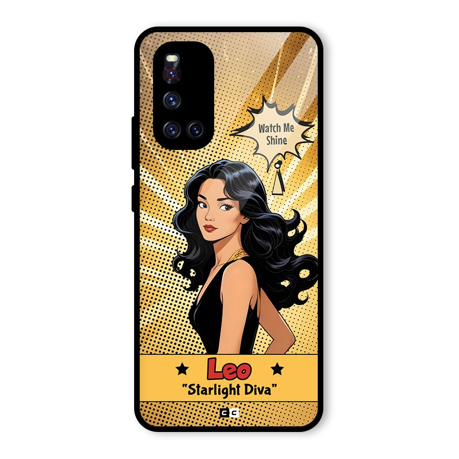 Diva Leo Glass Back Case for Vivo V19