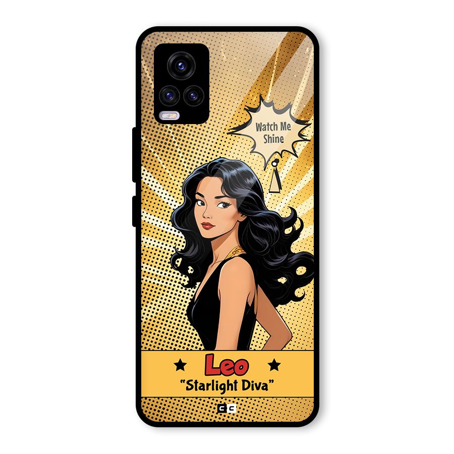 Diva Leo Glass Back Case for Vivo V20 2021