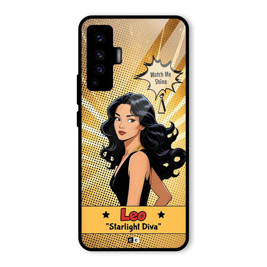 Diva Leo Glass Back Case for Vivo X50