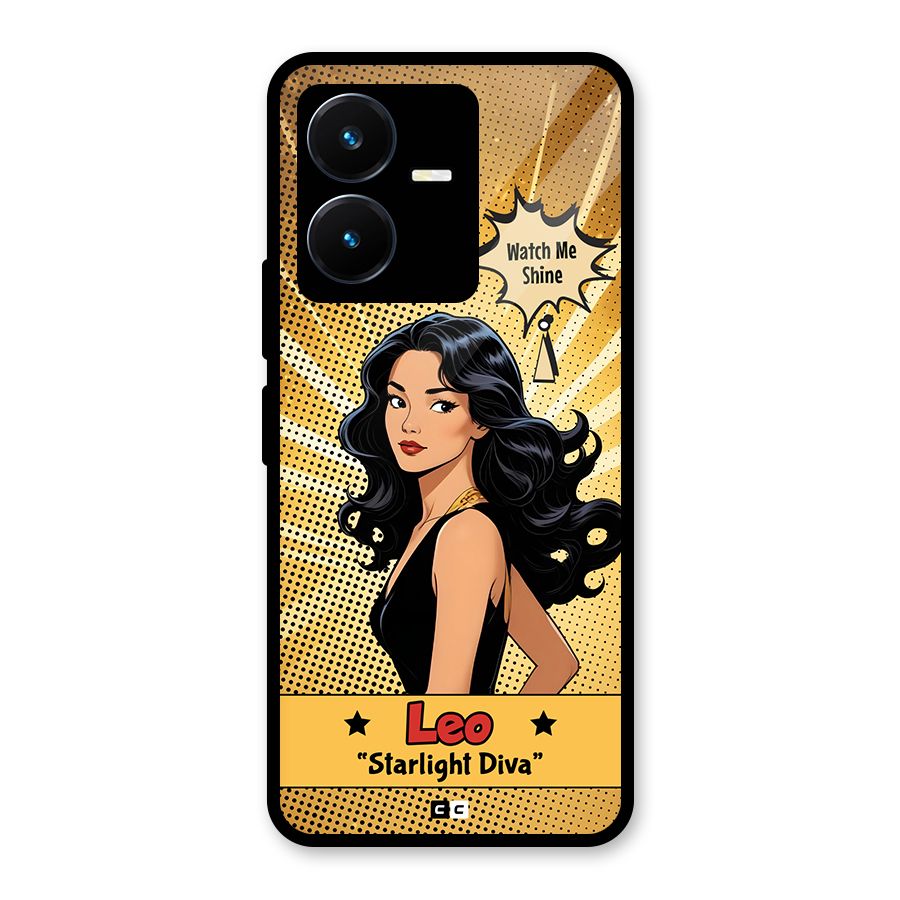 Diva Leo Glass Back Case for Vivo Y22s