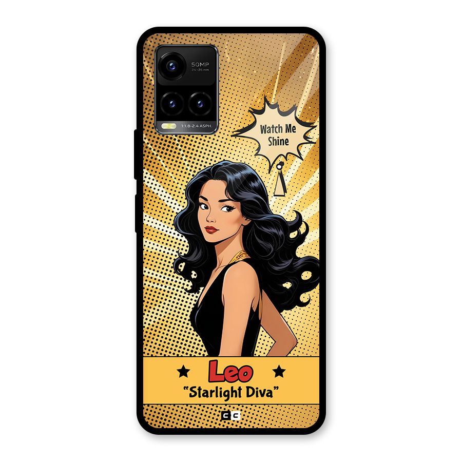 Diva Leo Glass Back Case for Vivo Y33s