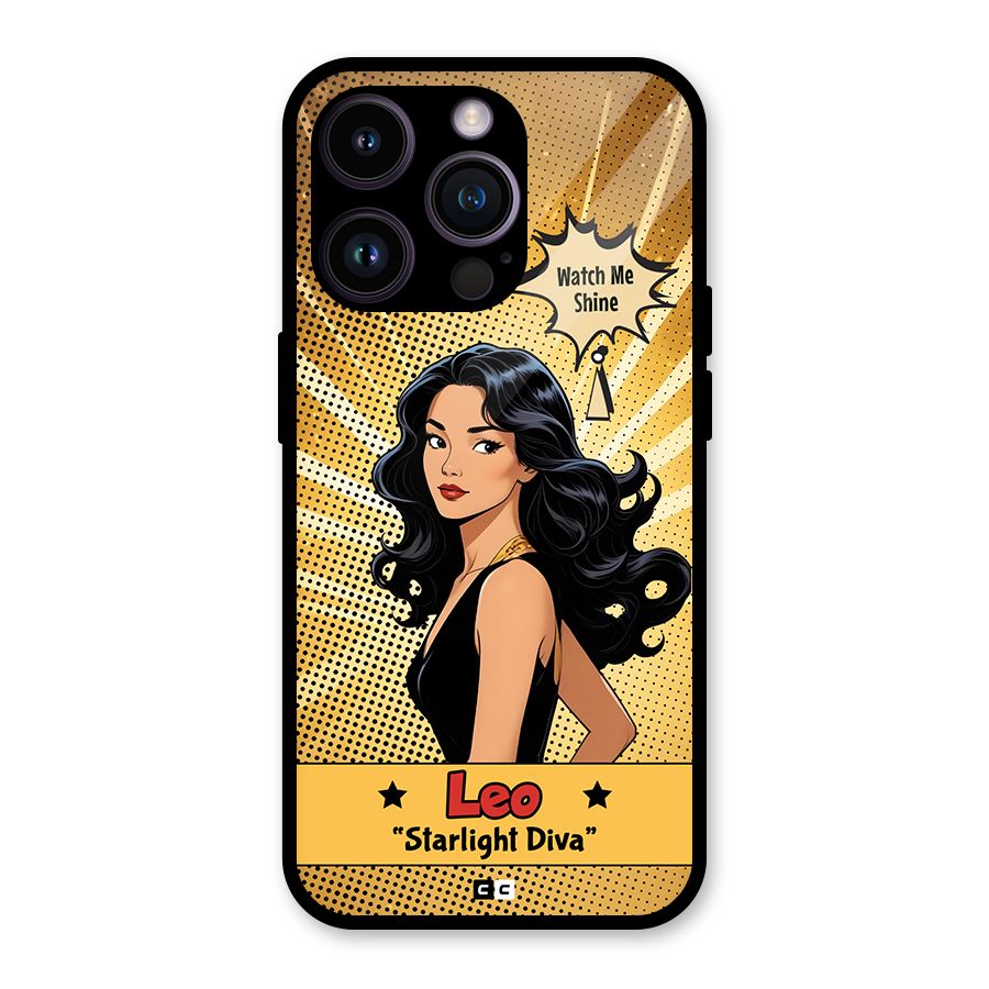 Diva Leo Glass Back Case for iPhone 14 Pro
