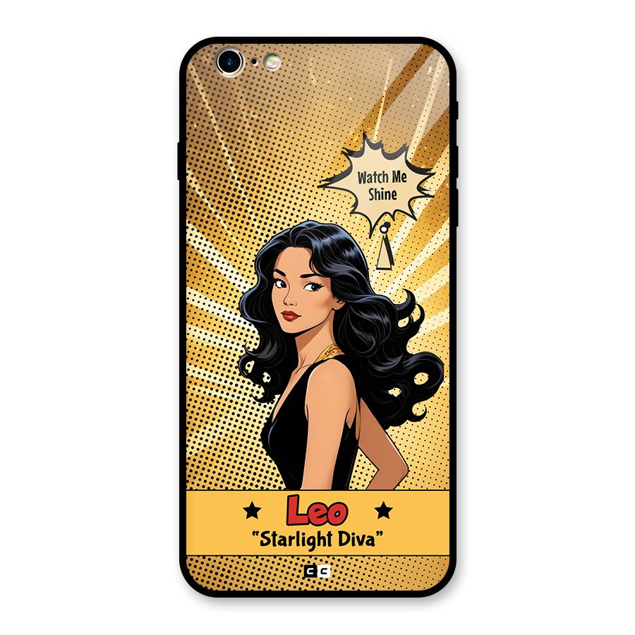 Diva Leo Glass Back Case for iPhone 6 Plus 6S Plus