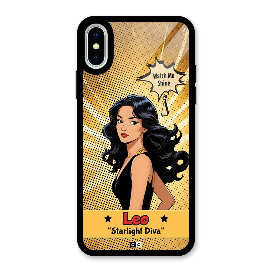 Diva Leo Glass Back Case for iPhone XS
