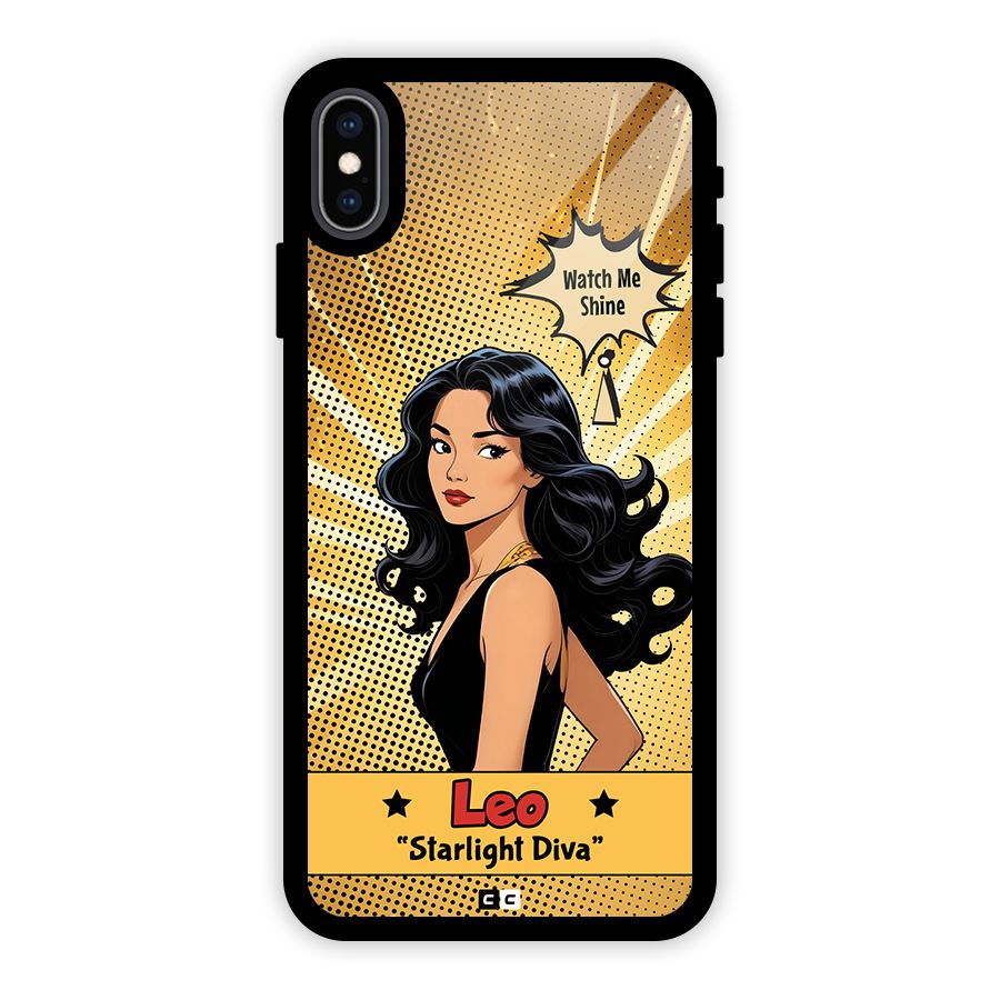 Diva Leo Glass Back Case for iPhone XS Max