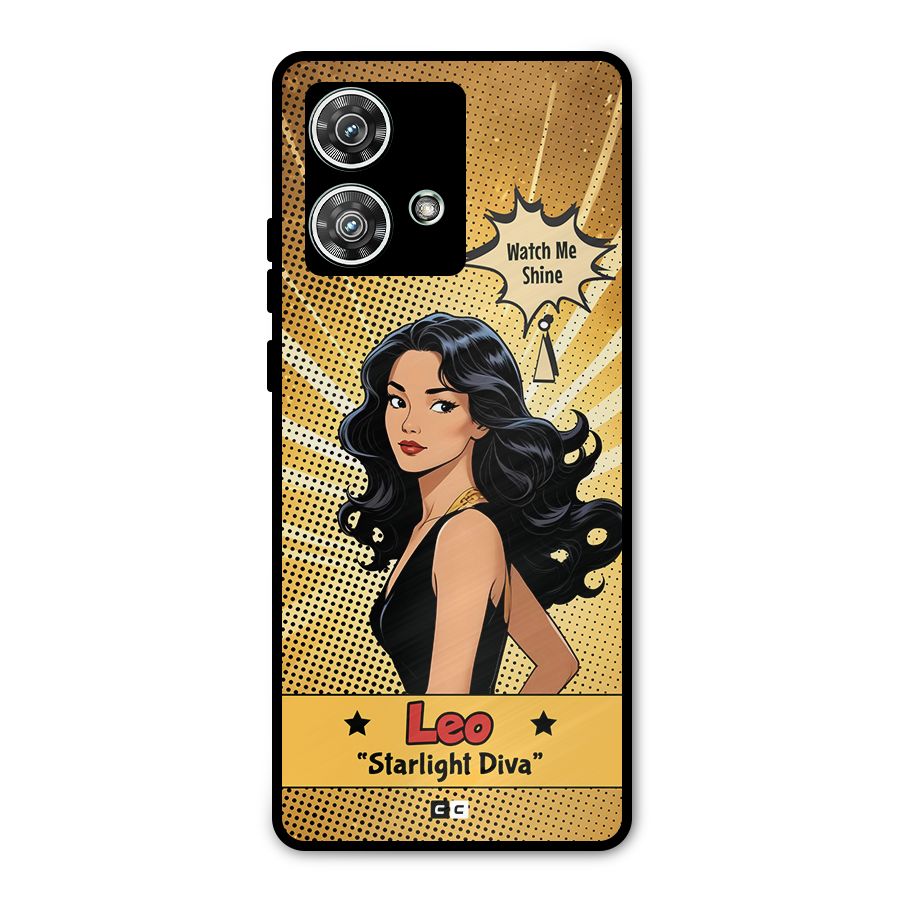 Diva Leo Metal Back Case for Motorola Edge 40 Neo