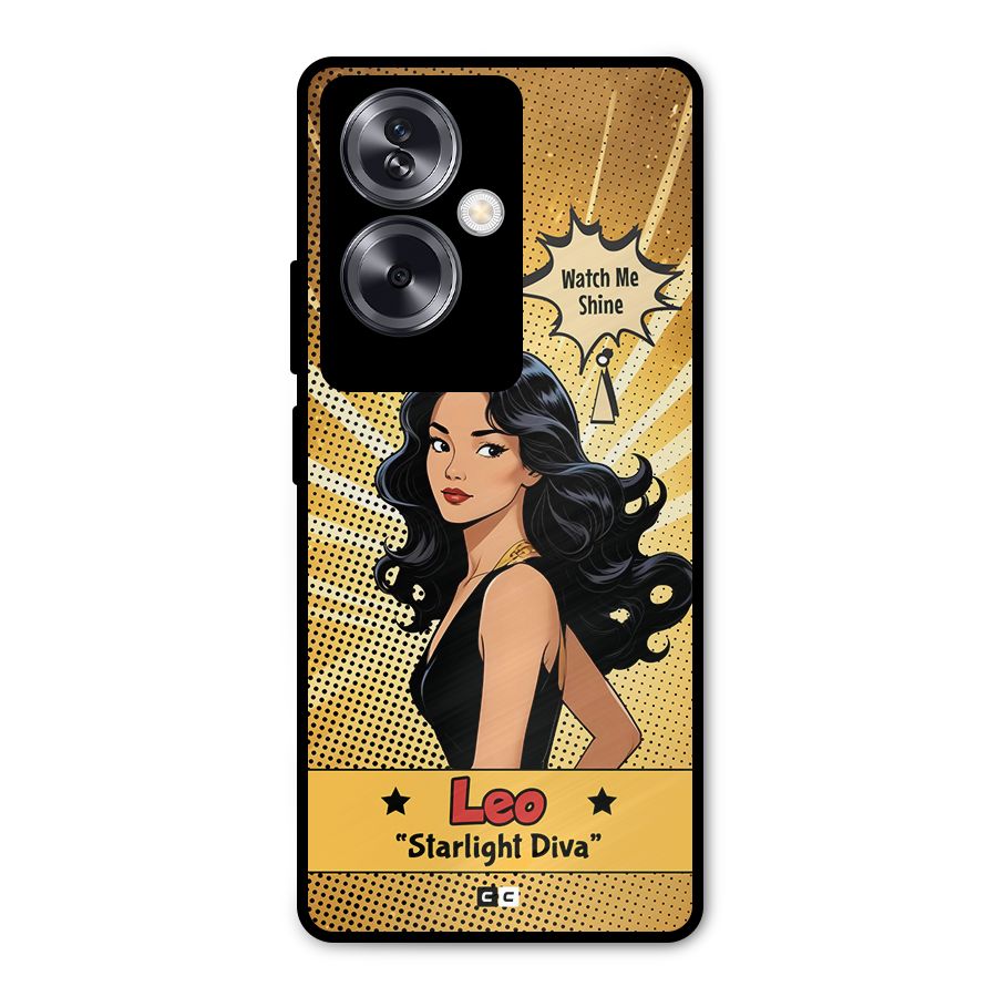 Diva Leo Metal Back Case for Oppo A79 5G