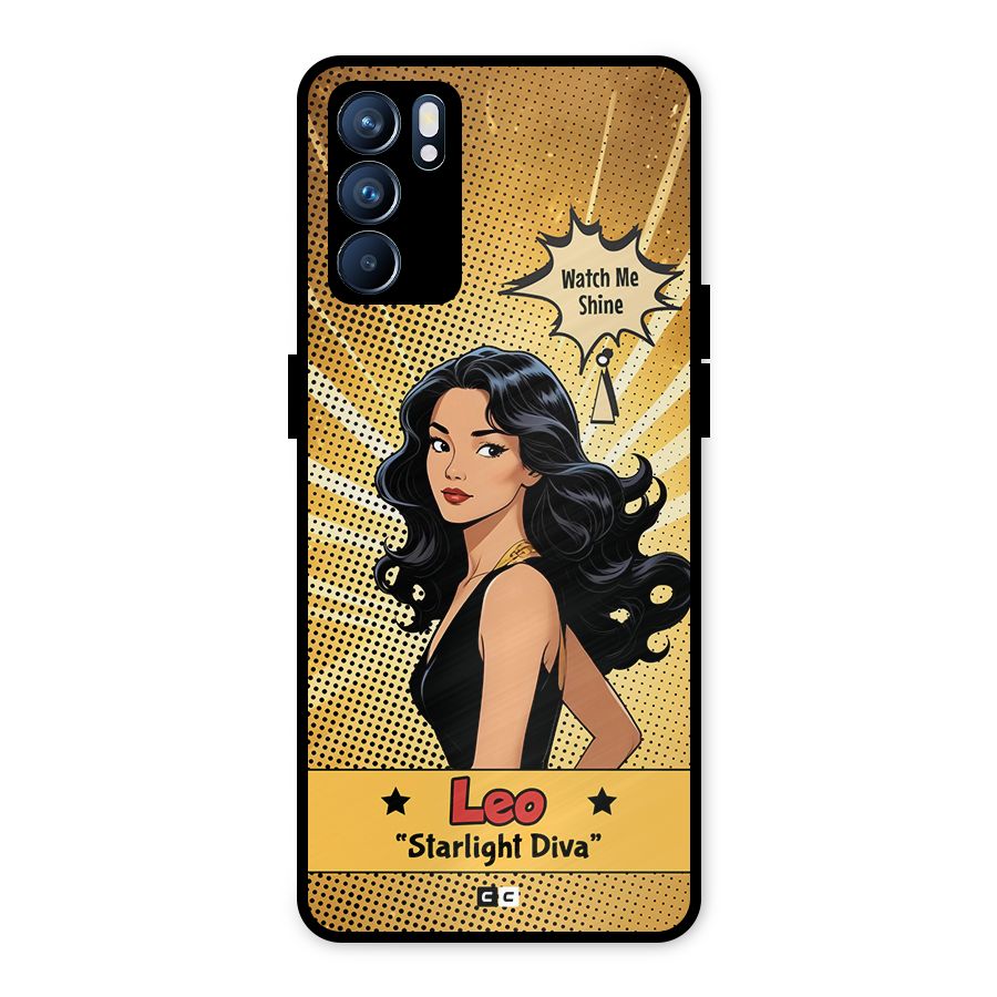 Diva Leo Metal Back Case for Oppo Reno6 5G