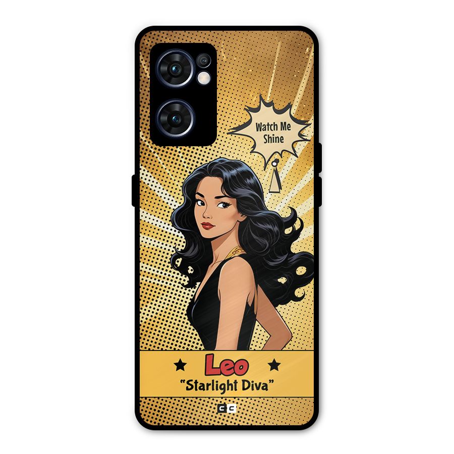 Diva Leo Metal Back Case for Oppo Reno7 5G