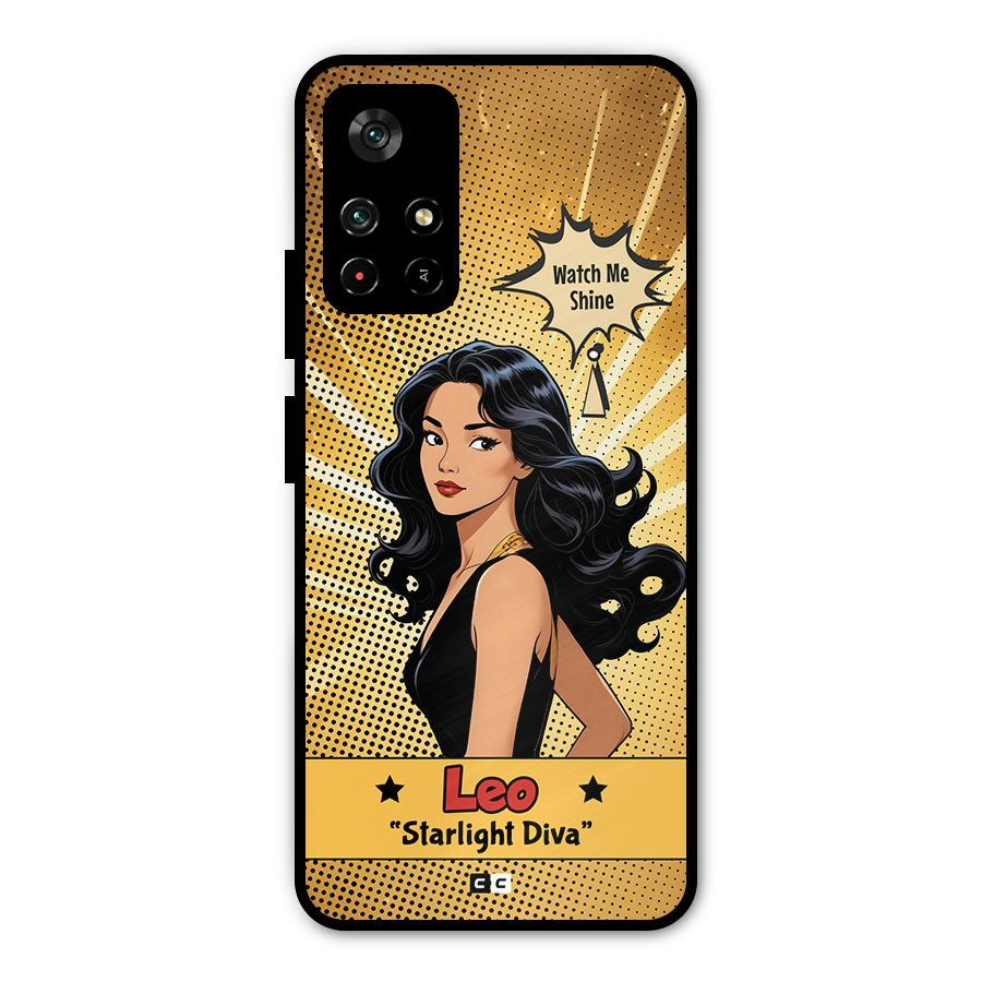 Diva Leo Metal Back Case for Redmi Note 11T 5G