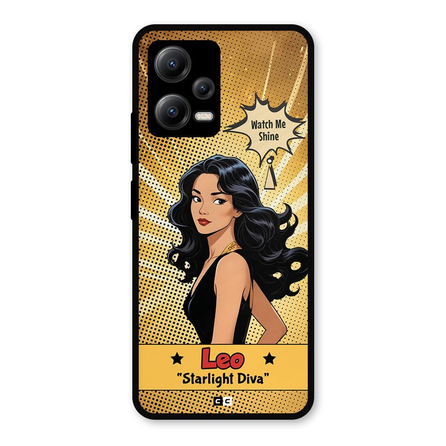 Diva Leo Metal Back Case for Redmi Note 12 5G