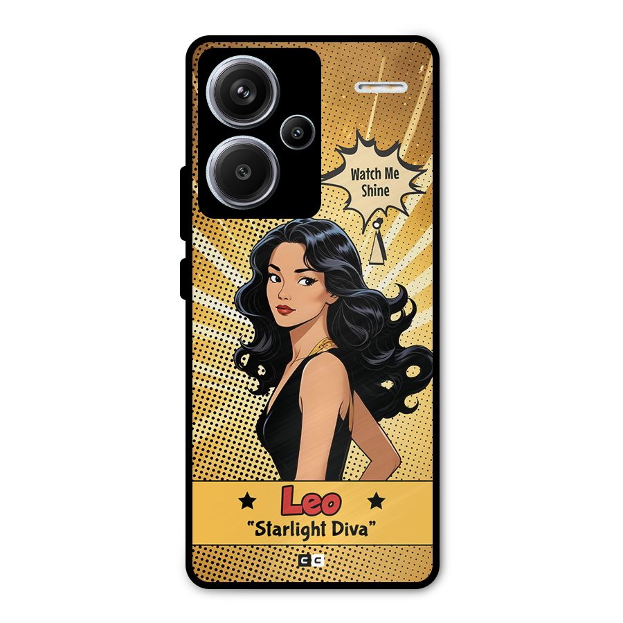 Diva Leo Metal Back Case for Redmi Note 13 Pro Plus