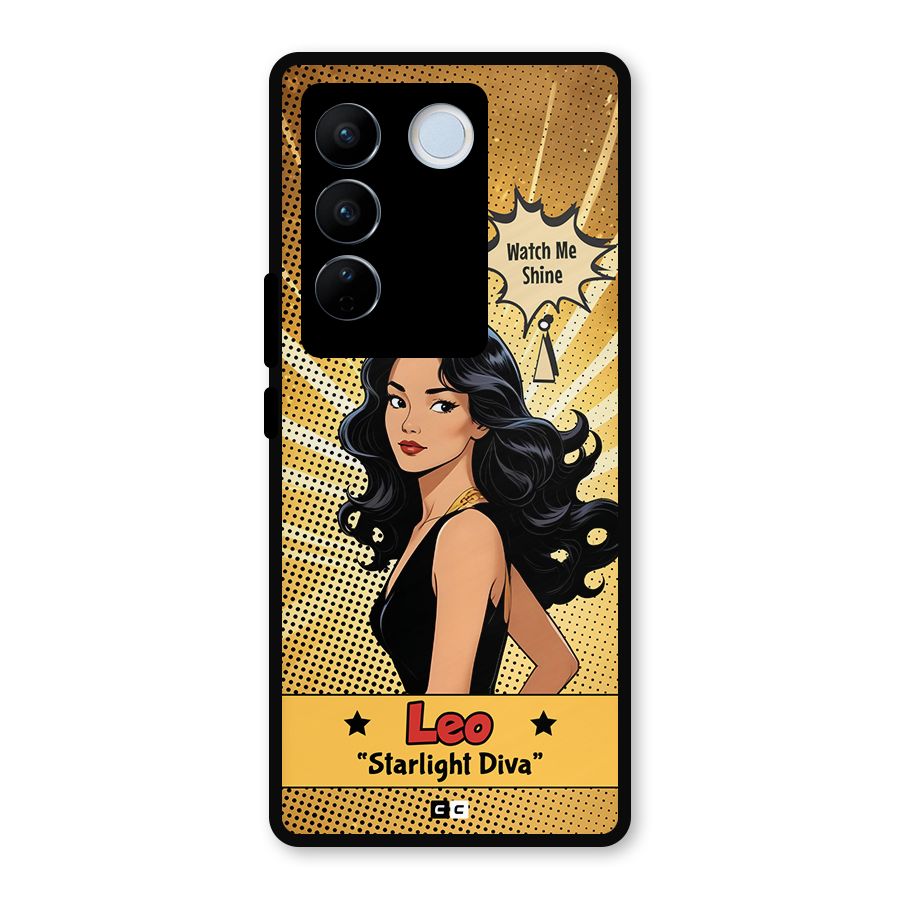 Diva Leo Metal Back Case for Vivo V27