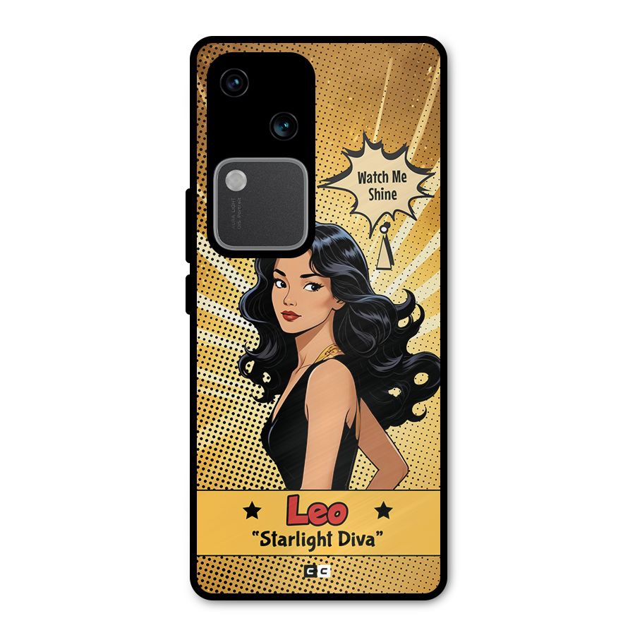 Diva Leo Metal Back Case for Vivo V30 Pro