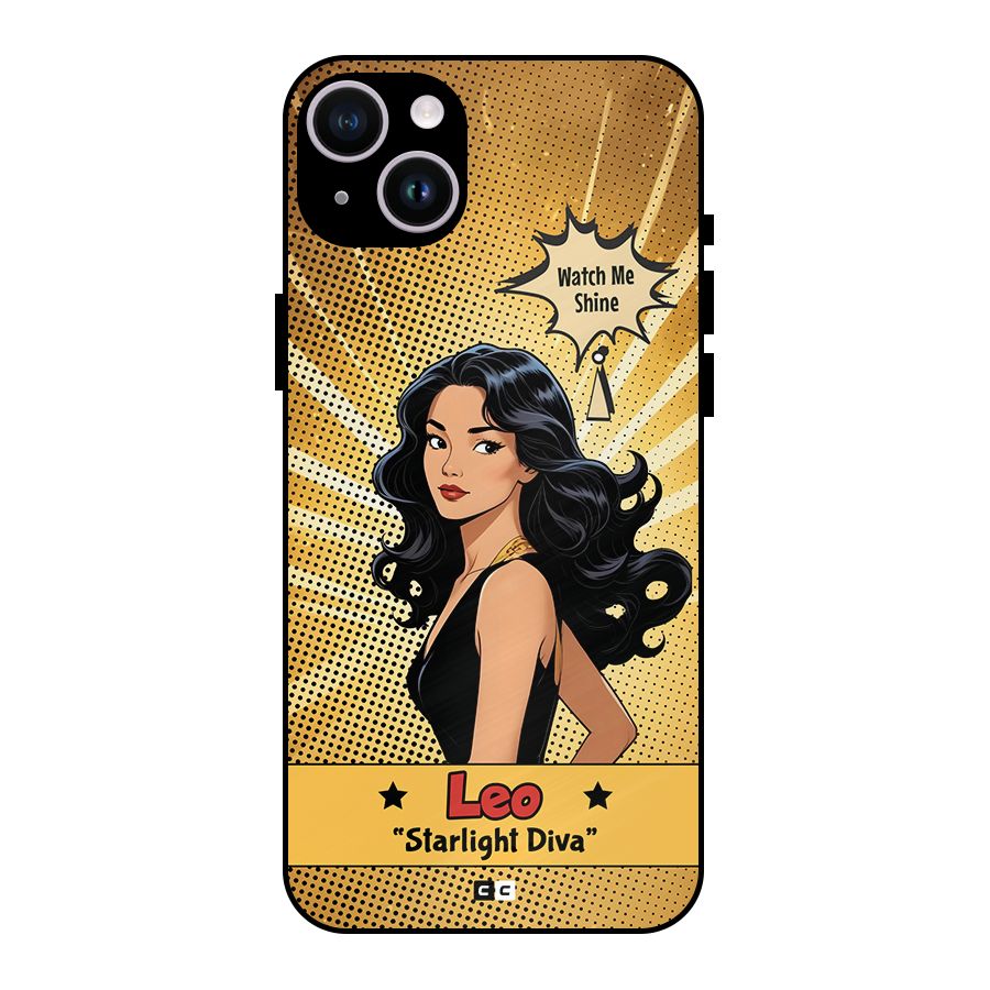 Diva Leo Metal Back Case for iPhone 14 Plus