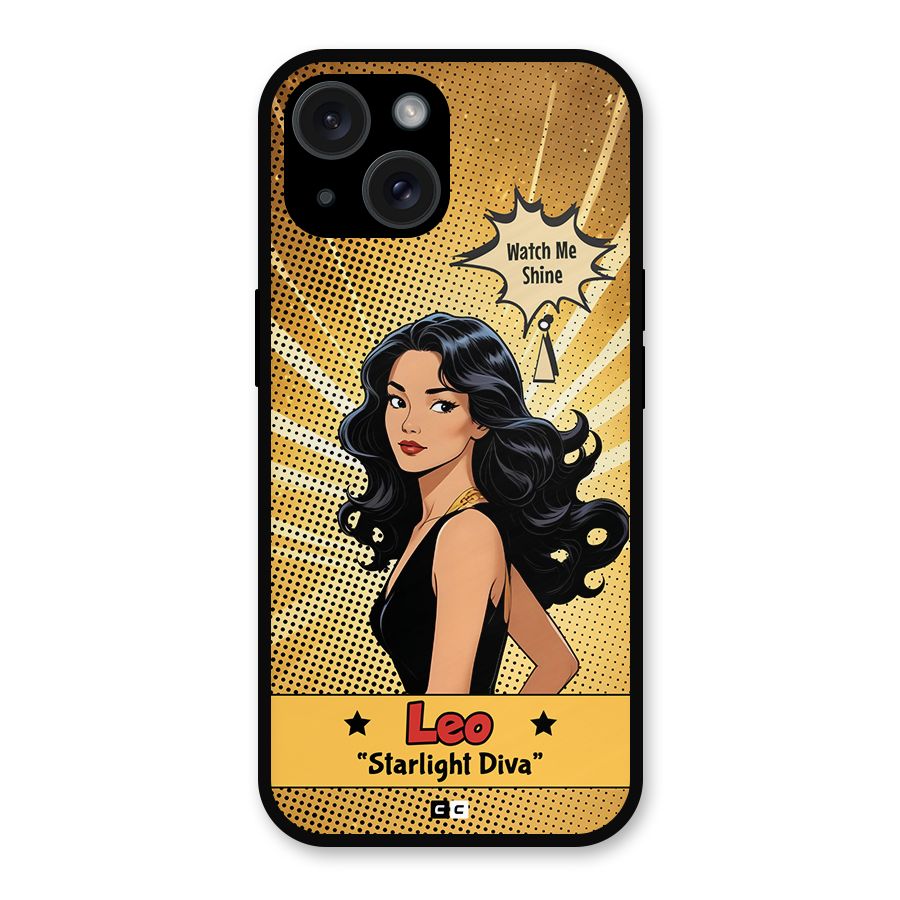 Diva Leo Metal Back Case for iPhone 15