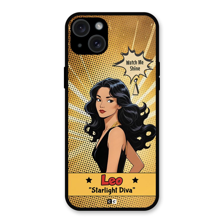 Diva Leo Metal Back Case for iPhone 15 Plus
