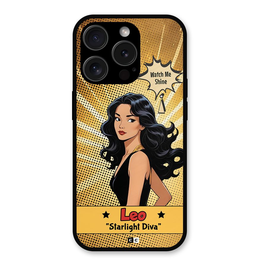 Diva Leo Metal Back Case for iPhone 15 Pro